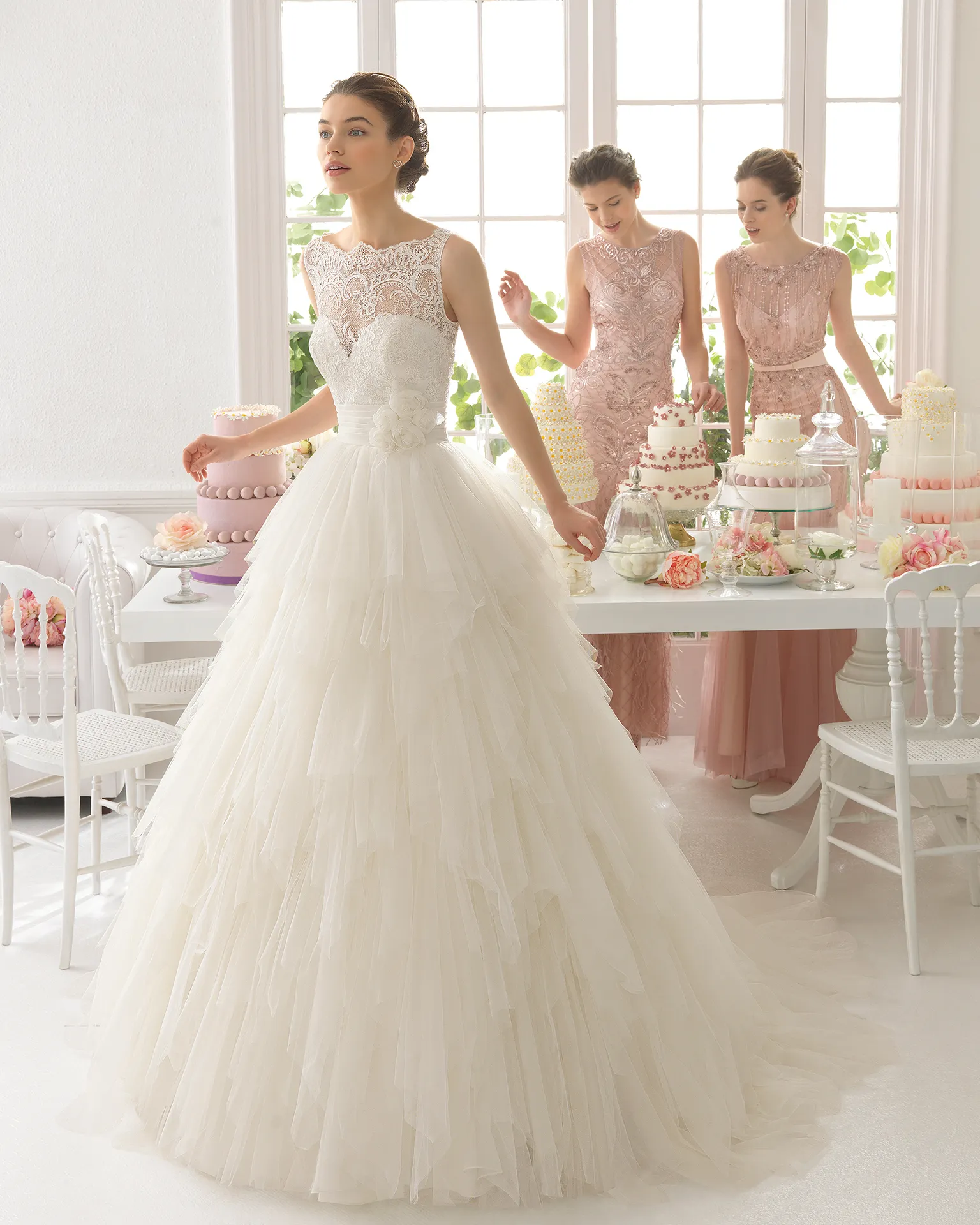 Vestido de novia princesa con falda de tul
